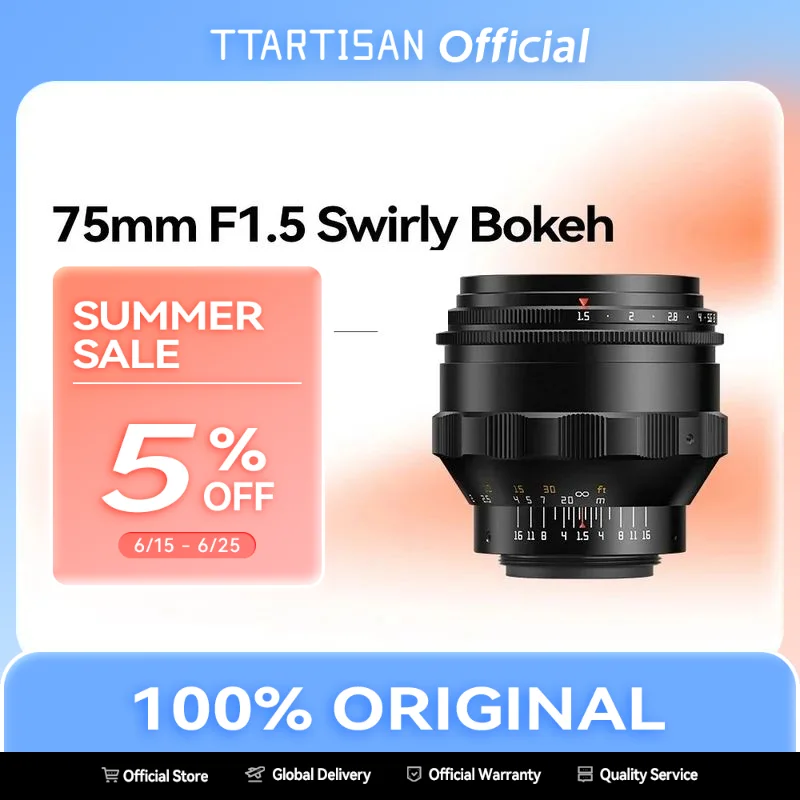 Полнокадровый объектив TTArtisan 75 мм F1