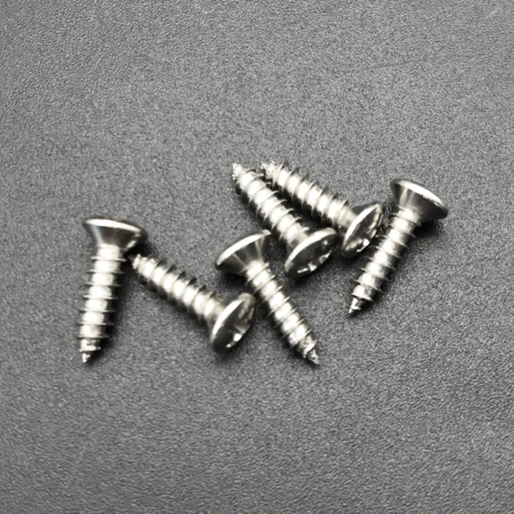 50pcs/set NEW Metal Electric Guitar Pickguard Screws Bolts Cross Slot Guitar Plate Screw 3*12mm with box Fixed Screw