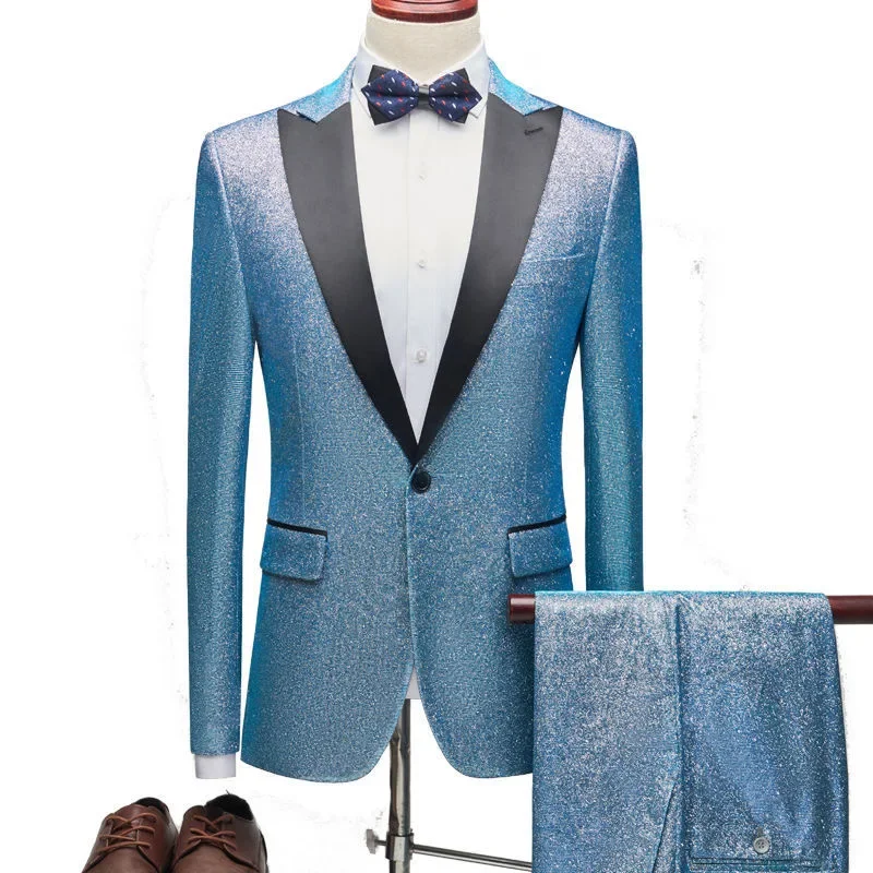 O536groom wedding suit tuxedo banquet host