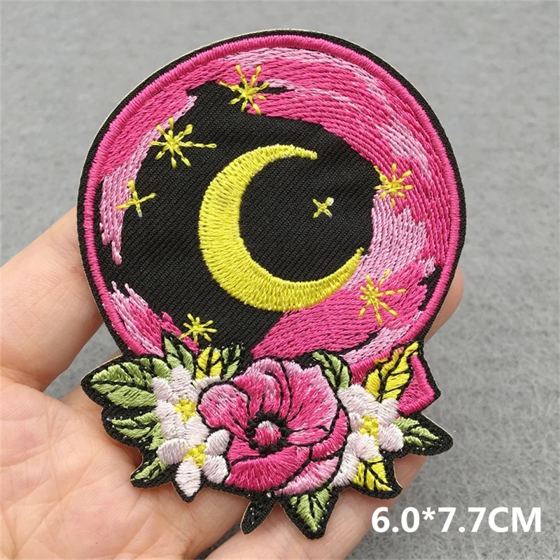 Cartoon Patch Blumen stickerei Patch Eisen auf Patches DIY Pilz gestickte Patches auf Kleidung Applique Näh aufkleber – Detail 2