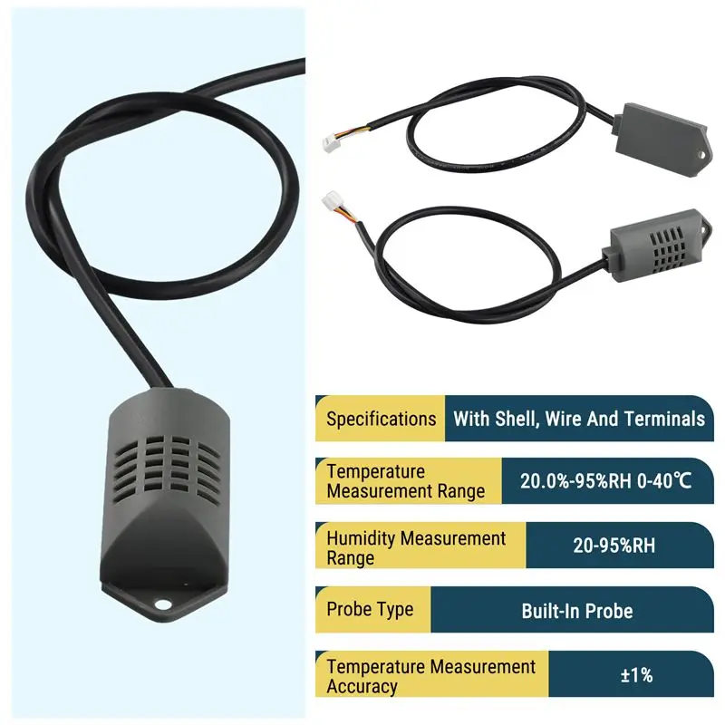 AA05 Temperature Humidity Probe Sensor Module 0-3V Module Replacement For AM1001 2001 With Case Wires With 2.54Mm Terminals