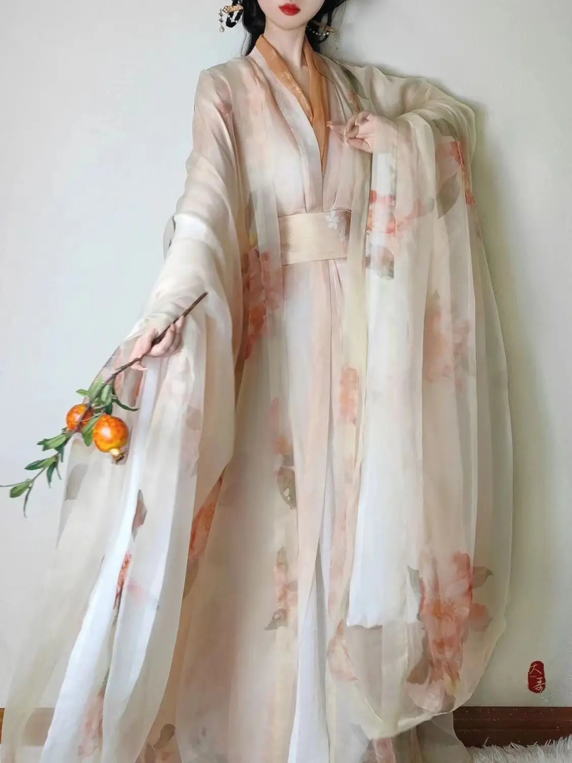 Yourqipao Traditional Women's Song Dynasty Embroidery Hanfu Dress Ancient Chinese Stage Costume Dance Hanfu Princess Dress