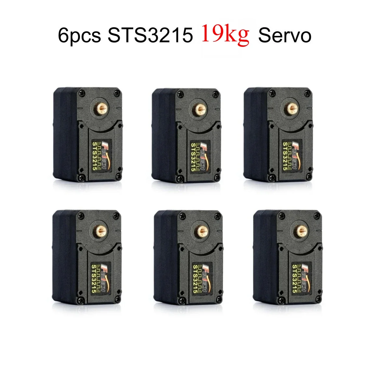 6 pièces Feetech STS3215 19KG 7.4V double axe TTL chaîne Robot Servo pour SO-ARM100 bras robotique pour Robot de programmation ST-3215-C001