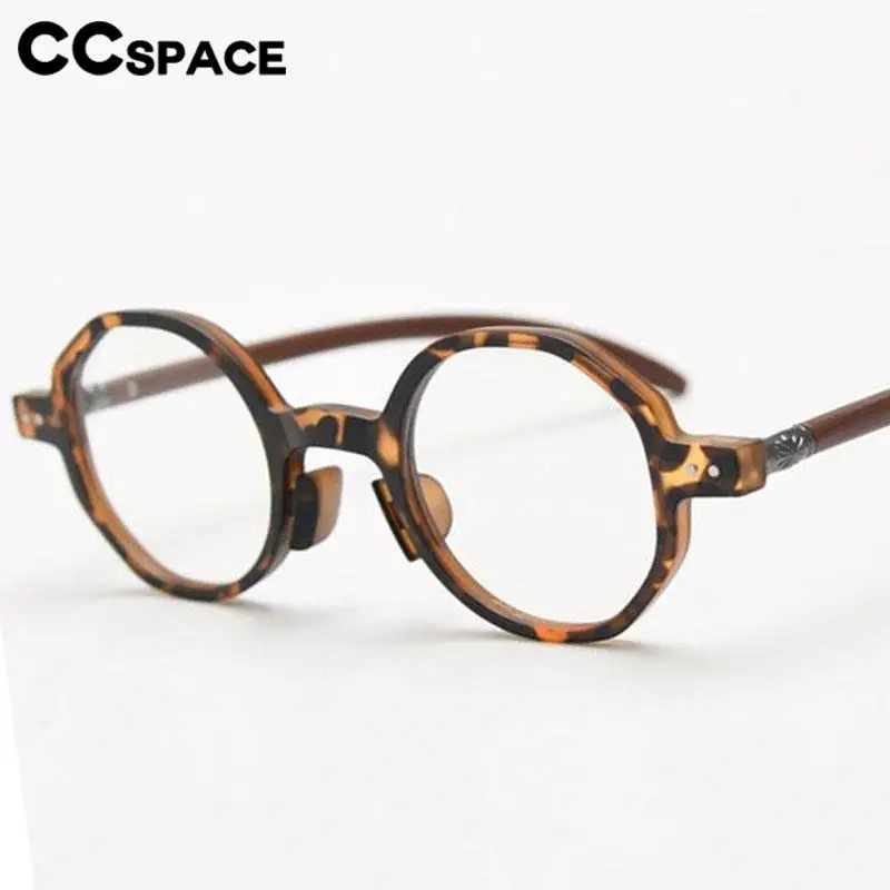 

R56995 Vintage Scrub Leopard Presbyopic Spectacle Women Fashion Tr90 Transparent Eyeglass Men Polygon Reading Glasses +50~+350