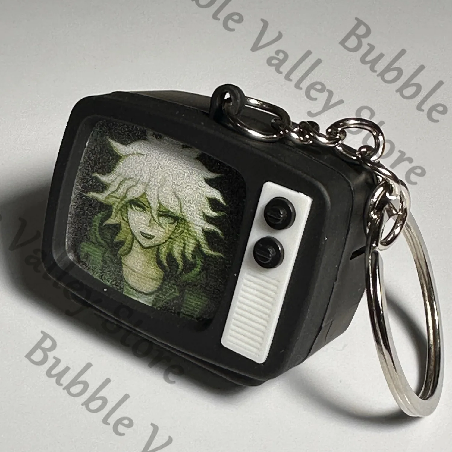 أنيمي دانغانرونا ناجيتو كومايدا تأثيري مضيئة وصوتية سلسلة مفاتيح تلفزيون صغيرة الكرتون التلفزيون مجموعة كيرينغ قلادة هدية عيد الميلاد #3