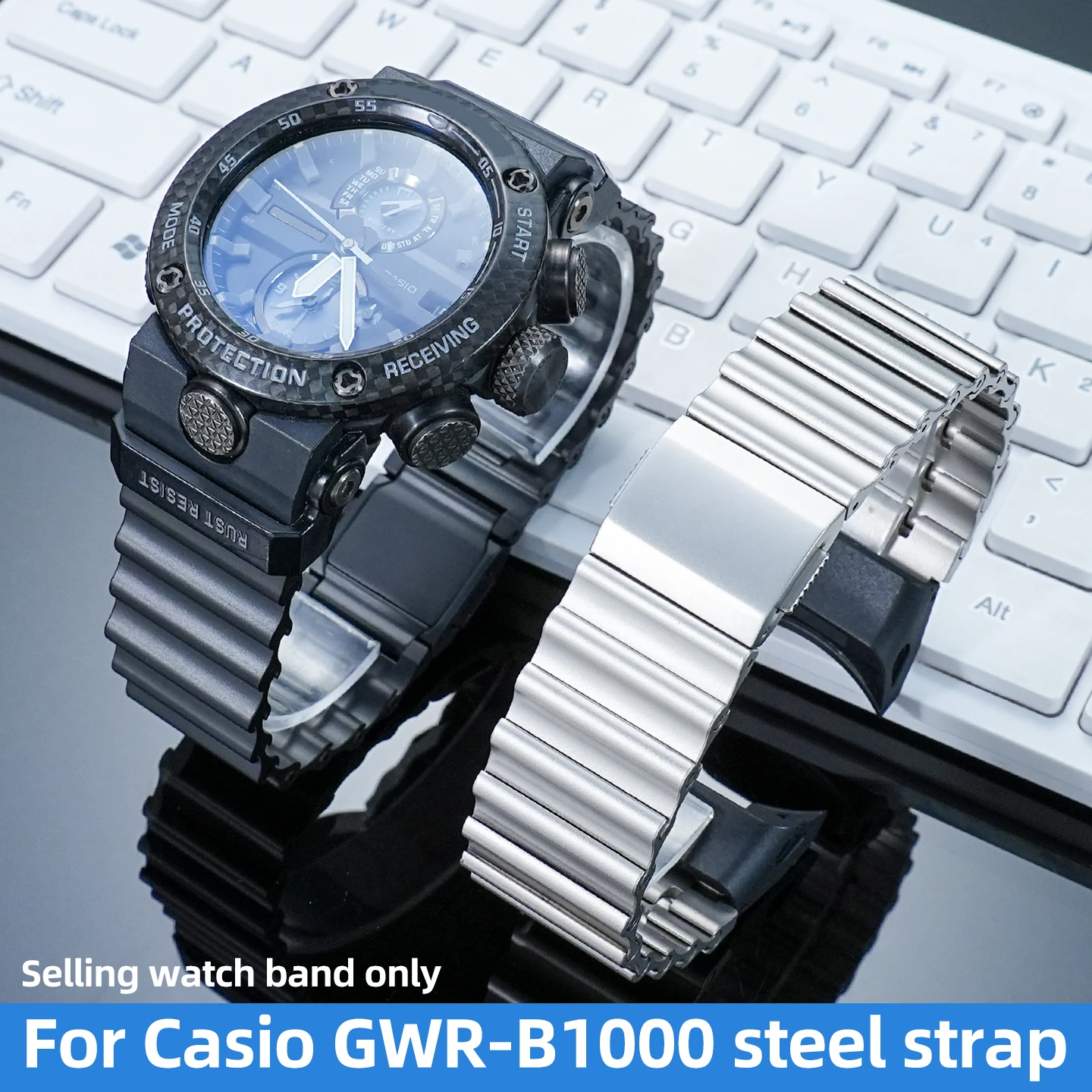 

GWR-B1000 Браслет из нержавеющей стали для Casio Air Dominator 5588 GWR B1000 Модифицированный металлический ремешок для часов Мужской ремешок для часов Аксессуары