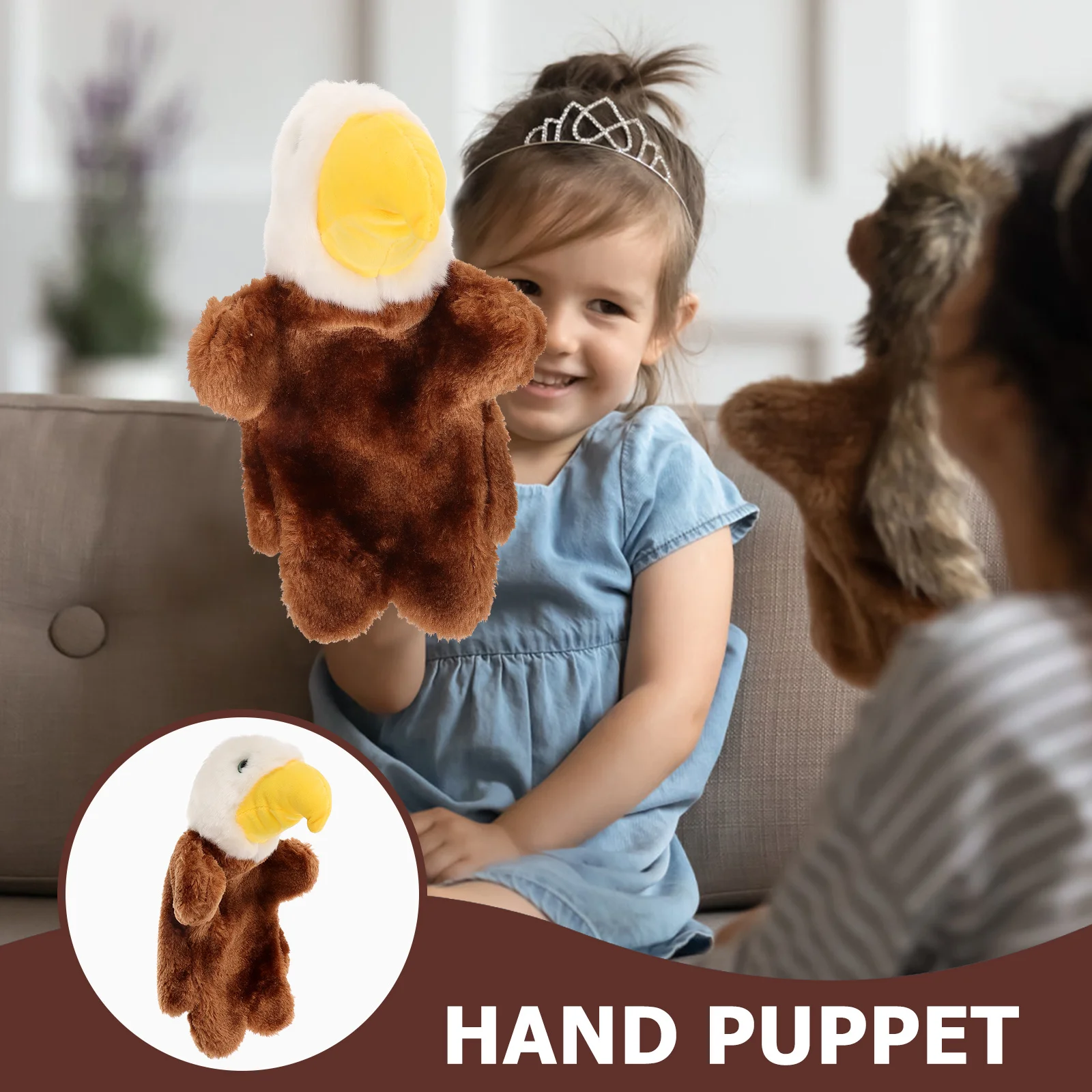 1 Pezzo Marionetta a Mano a Tema Aquila, Divertente e Alla Moda per Giochi di Ruolo e Attività di Apprendimento, Ottimo Regalo per lo Sviluppo Infantile