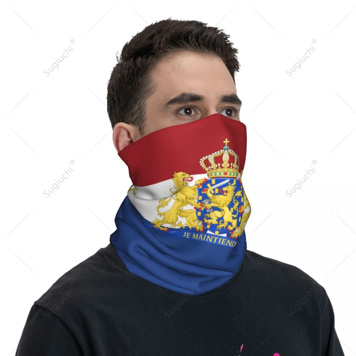 Unisex Netherlands Flag Holland Neckerchief Scarf Neck Face Mask Scarves Neck Warmer Seamless Bandana Headwear Cycling Hiking
