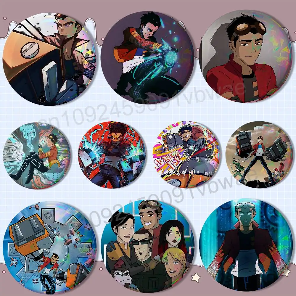 

animation Generator Rex Salazar Creative Round Badge Button Pin Bag Decor Fans Collection Friends Gift Brooch