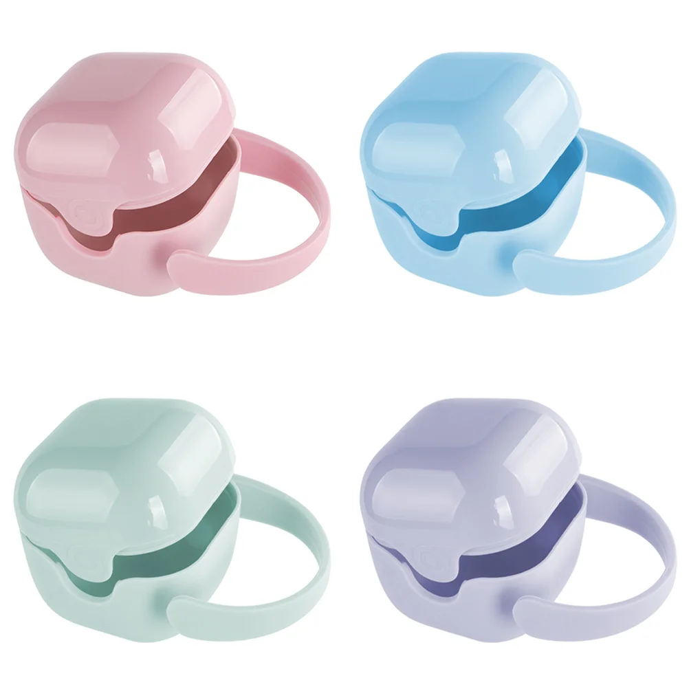 

4 шт., коробка для хранения соски, портативная пластиковая пустышка, держатель для детской соски, уличный чистый защитный контейнер