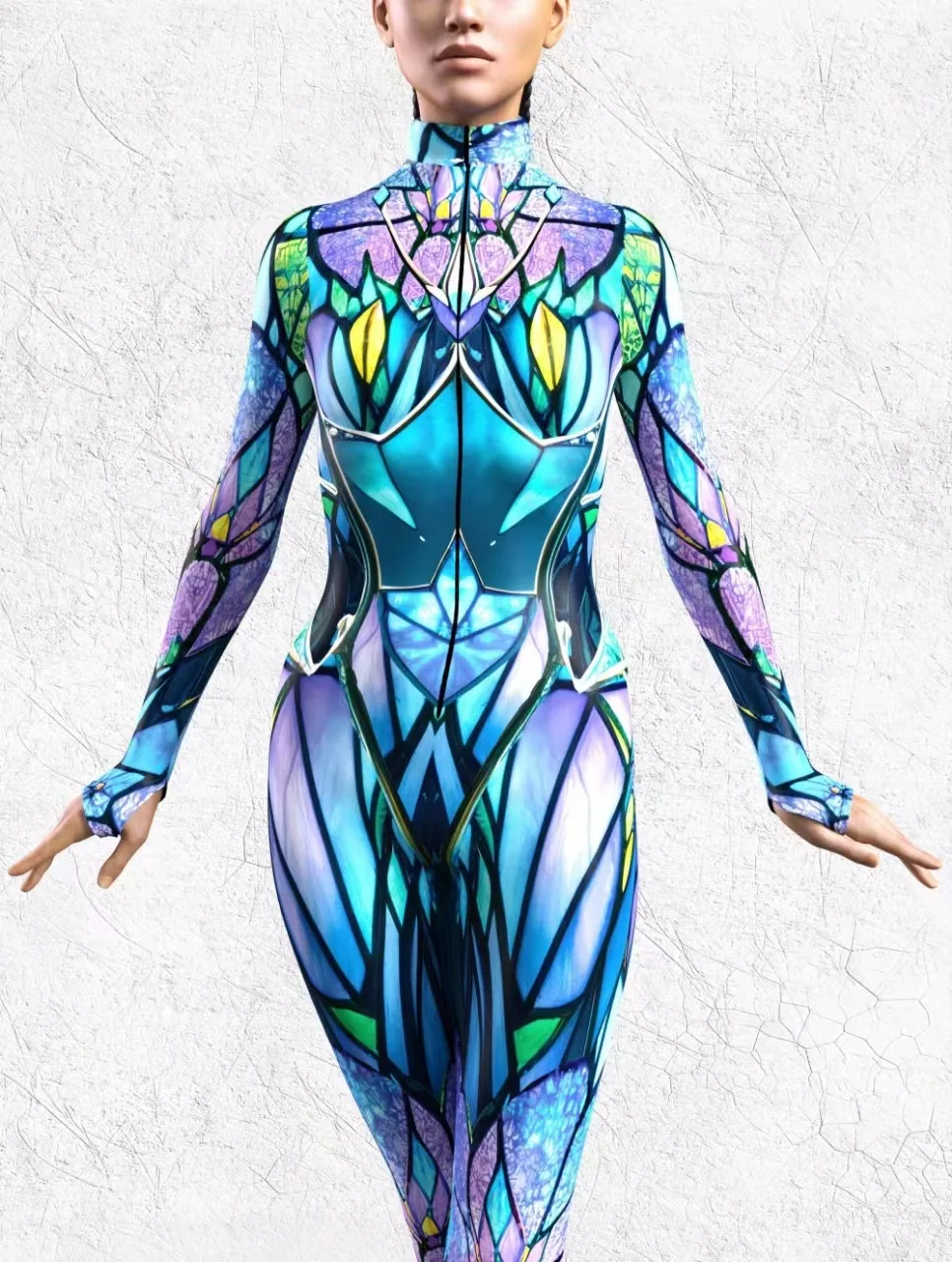 Damen Festtags- und Festival-Aerial-Yoga-Jumpsuit Halloween-Party-Kleidung Karneval Morphsuit Cosplay Einzigartiges Kostüm Bodysuit Zentai – Detail 10