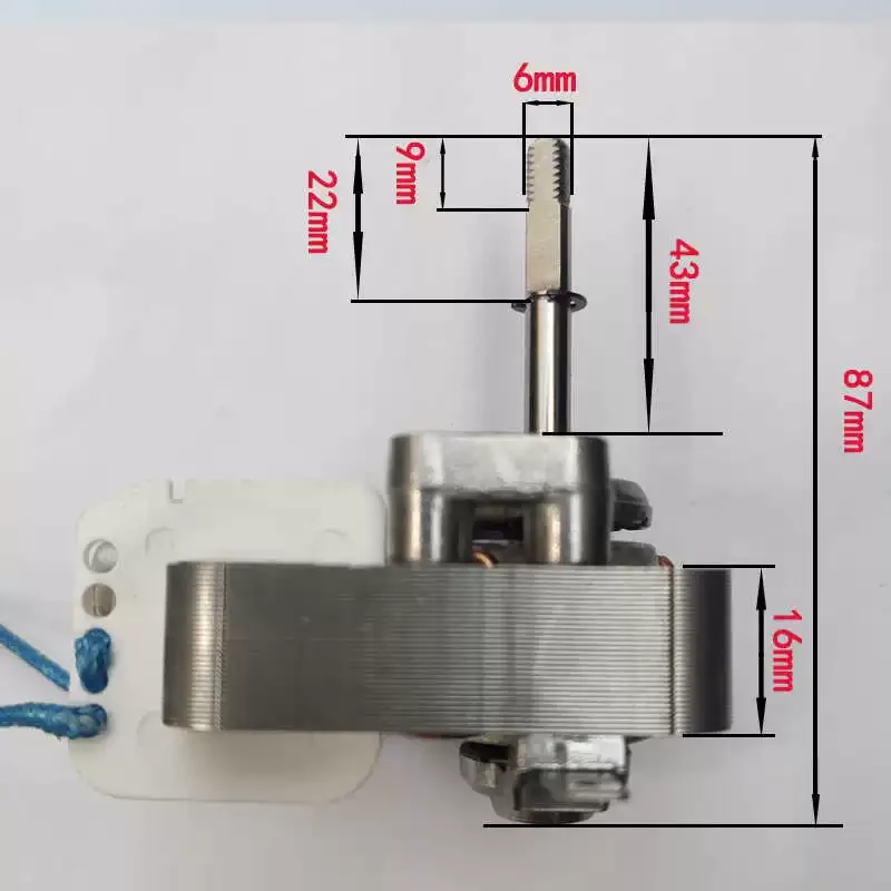 محرك مقلاة الهواء YJ61-16/13/10 محرك غير متزامن ذو عمود مظلل أحادي الطور محرك مروحة عالمي #2