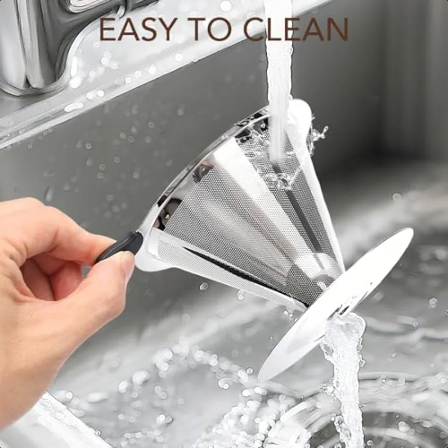 Premium Pour Over Coffee Dripper with Reusable Stainl Steel Filter Portable Easy Clean Coffee Maker for Single Cup Brewing Idea