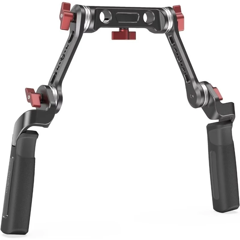 Aluminum Alloy Dual Handgrip Kit Rose‑Joint Extension Arm Camera Shoulder Mount Studio Photography Stabilizer Bracket Accessory
