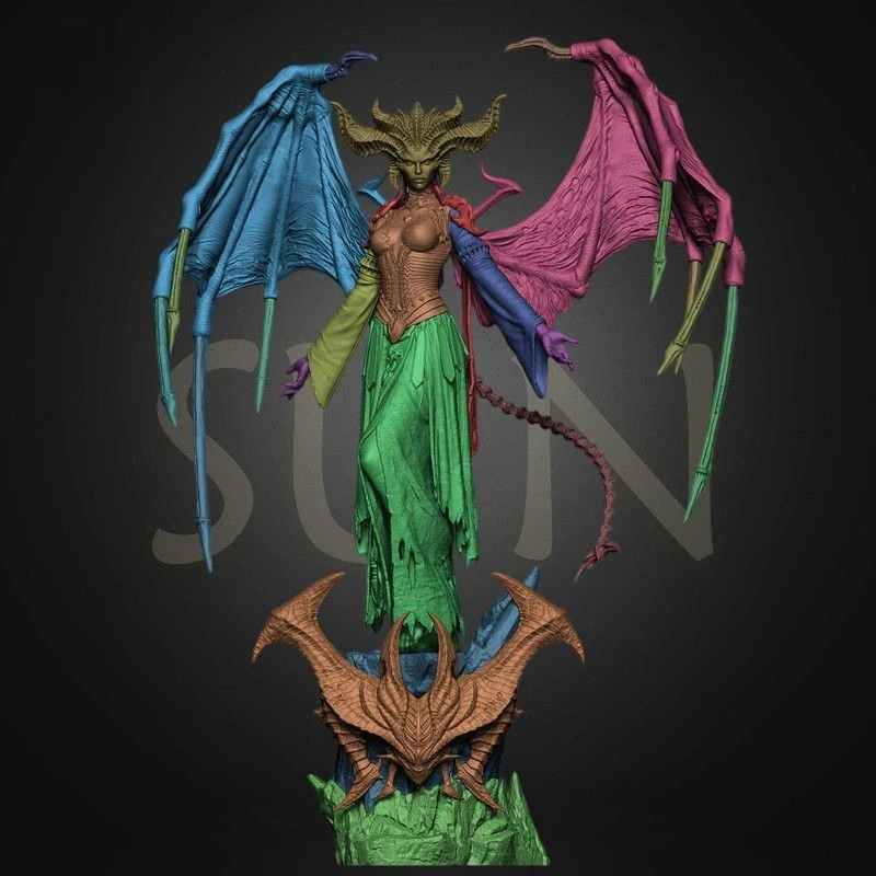 The Mother of Hatred High-precision Printed Resin Unpainted Sculpted Model Ornaments 3D Printed Self-assembly Figurine Craft