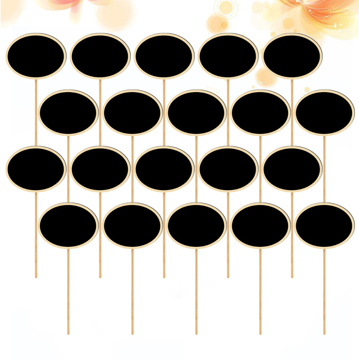 20 Pcs Mini Chalkboard Toppers Blackboard Signs Flower Plants Tags Wood Craft Garden Labels Christmas Decor