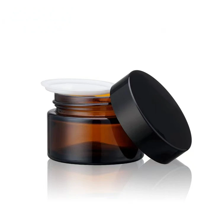 1 stks 5g-50g Amber Bruin Glas Cosmetische Pot Gezichtscrème Flessen Draagbare Reizen Gezichtscrème Cosmetische container Accessoires