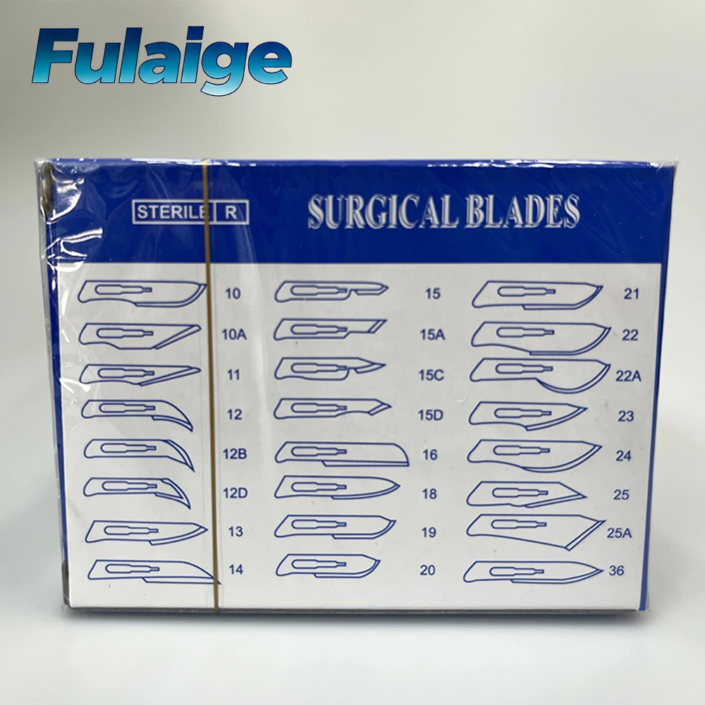 Surgical Scalpel Blades 100PCS/BOX Carbon Steel Medical Knife Handle Holder Dissection Cutting Phone Repair Carving Sterilized view 4