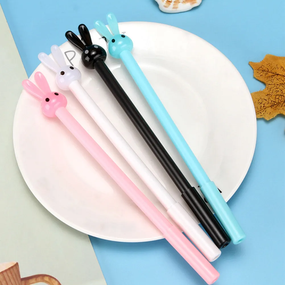 

24Pcs Rabbit Gel Pens Cartoon Bunny Sign Pens School Supplies Students Writing Notes Smooth Ergonomic Design School Supplies