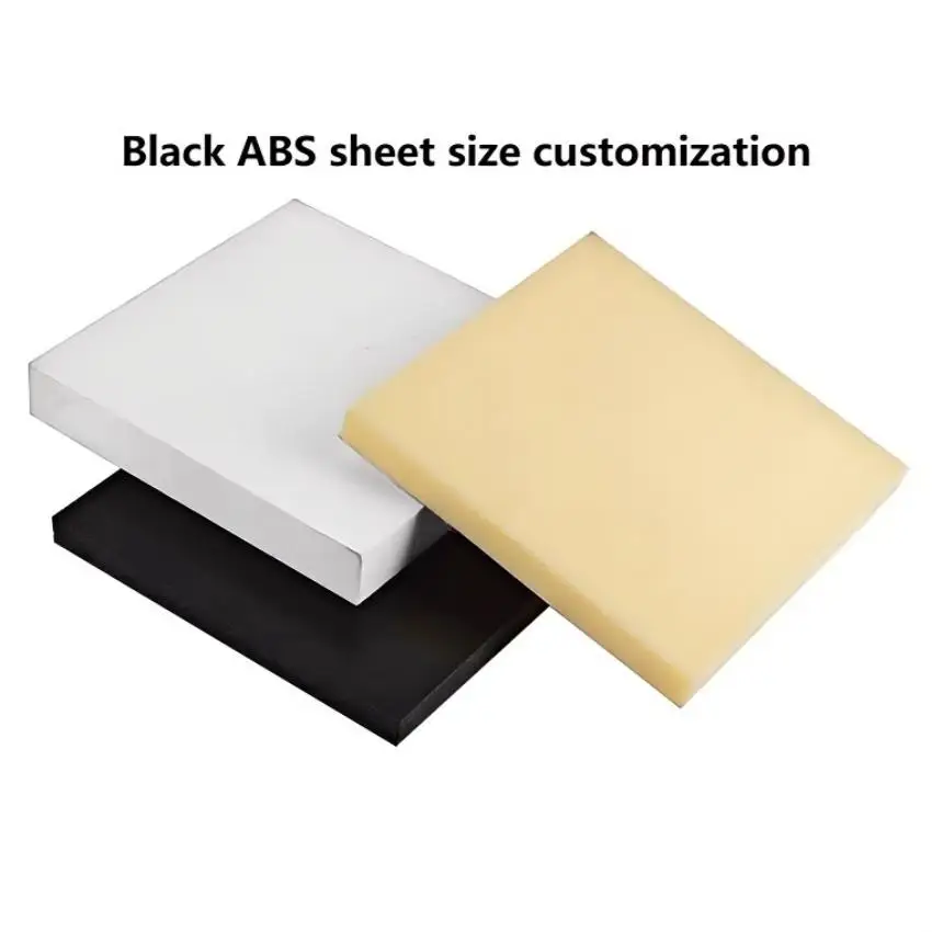 Black ABS Engineering Plastic Sheet | High Hardness for Advertising & Models | Custom Sizes | 1/2/3mm Thickness | Durable & Easy