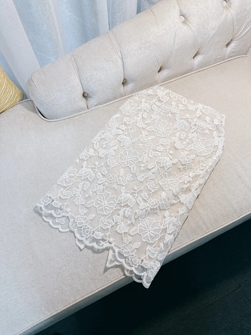 

Pure Desire Ele Design Sense Шелковая лента Кружева с запахом вокруг юбки Топ для офиса Женский комплект Faion