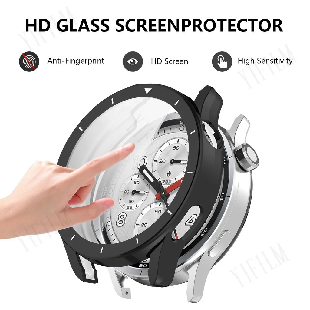 Fit for Xiaomi Watch S5 Shockproof Bumper Shell TPU Protective Case PC Integrated Tempered Glass Screen Guard Watch Accessories