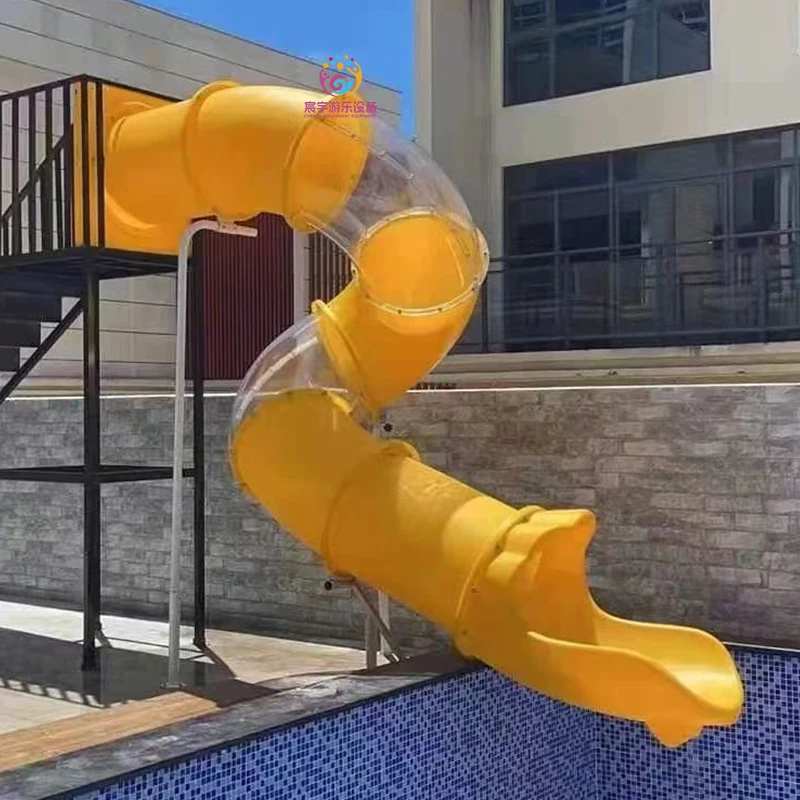 

High-quality outdoor playground 8ft plastic tube slide