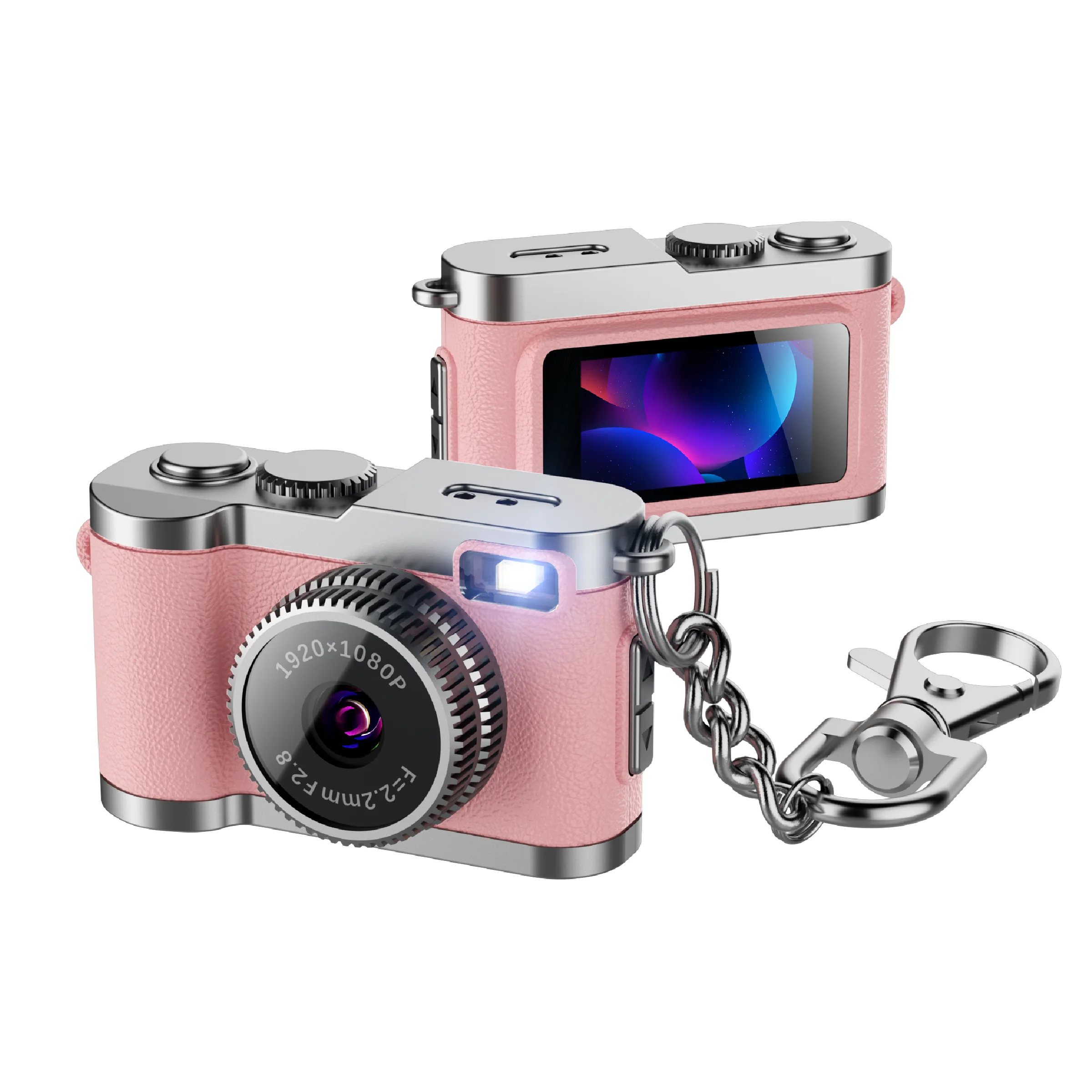 

Mini Cmera 1080P With 0.96' Screen Flashlight Wide-angle Lens with Audio Recording Mini Keychain Necklace Cmera Retro Cmera