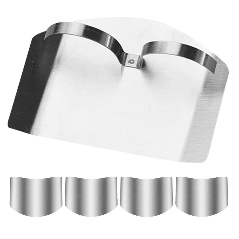 

5 Pcs Finger Guard Stainless Steel Safe Cutting Chop Dicing Kitchen Tool Protects Fingers Injury Prevention Fits Various