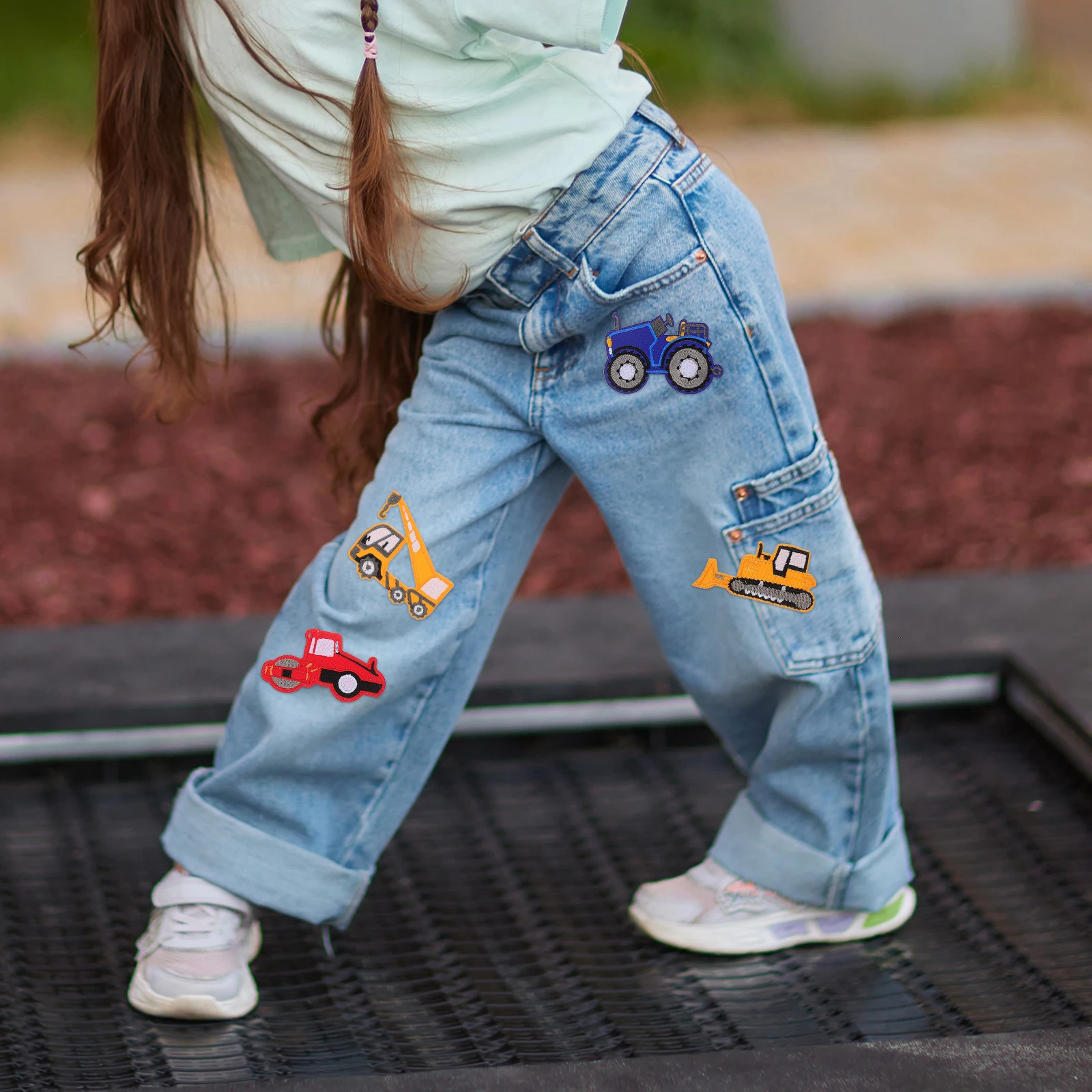 

10pcs Fire Truck Cloth Appliques Sewing Patches For Clothes Repair Decorative Embellishment Fabric Hat Shoes Bags Durable Diy