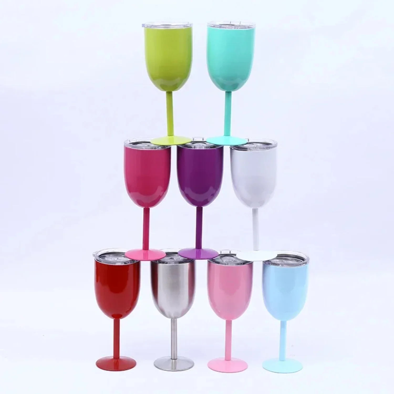 

300ML 304 Stainless Steel Red Wine Goblet Cup Double Layer Thermos Cup Water Bottle Milk Coffee Mugs Easy Carry Gifts