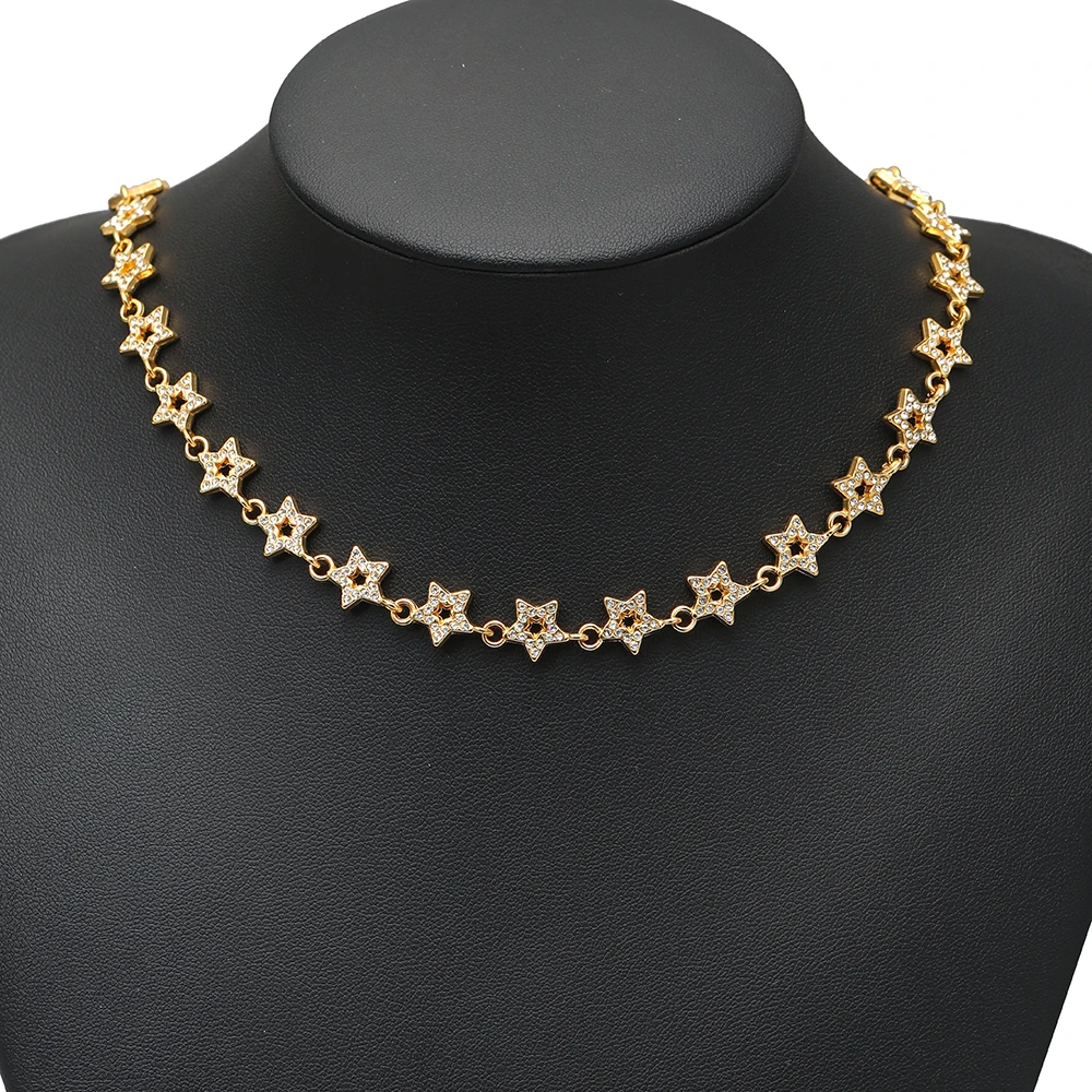 1 Meter Edelstahl Herz-Stern-Strass-Ketten Edelstein-Ketten für DIY Modeschmuck-Herstellung Halsketten Armbänder Zubehör – Detail 2