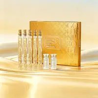 Hilos Faciales de Oro de 24K, Esencia Facial de Colágeno, Péptidos de Proteína, Hilo de Seda Dorado, Suero Facial para Reafirmar la Piel y Combatir el Envejecimiento