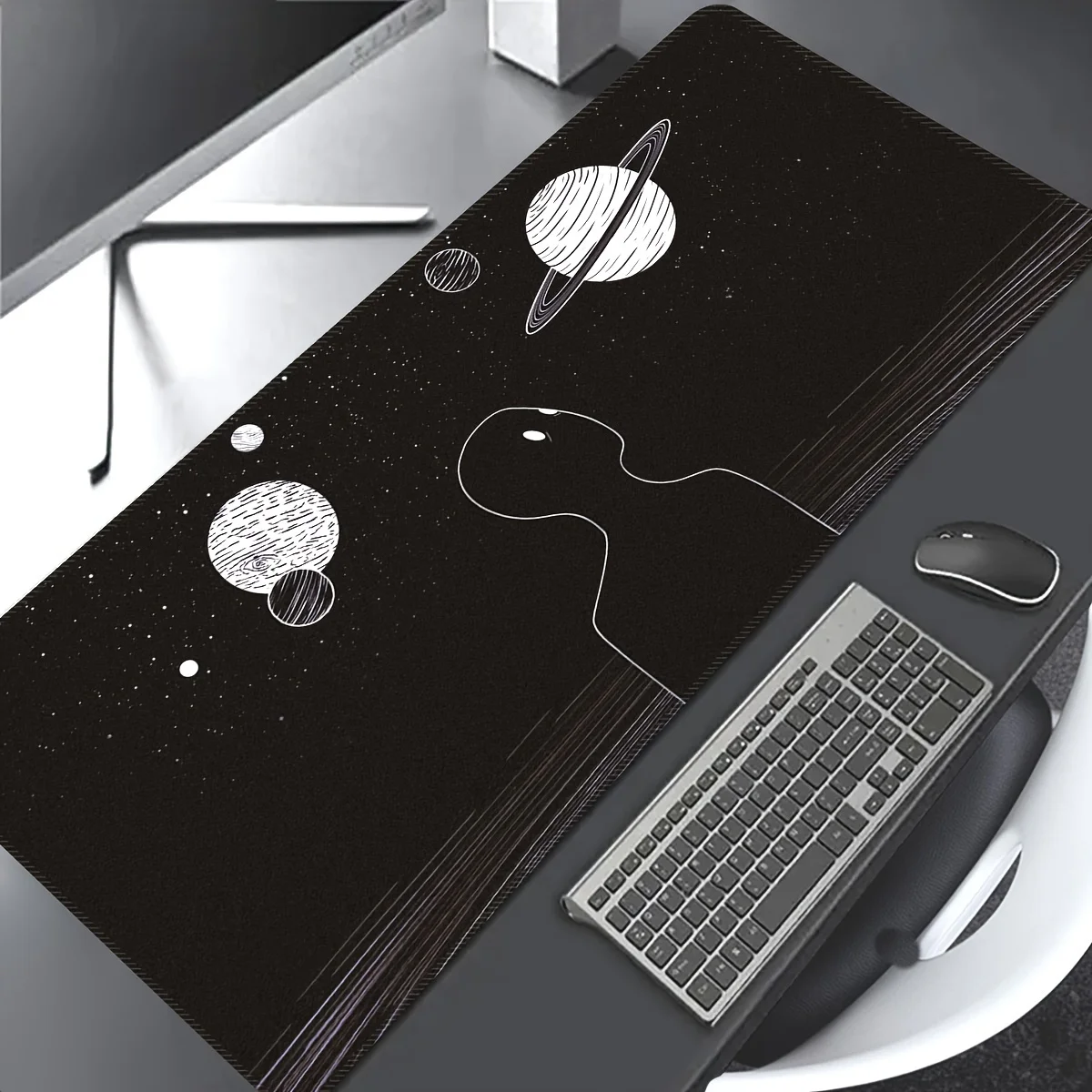 

Простой коврик для мыши со звездами Вселенной, большой резиновый противоскользящий коврик для ПК, настольные аксессуары, коврик для мыши для офиса и геймера, коврики для клавиатуры, декоративный коврик