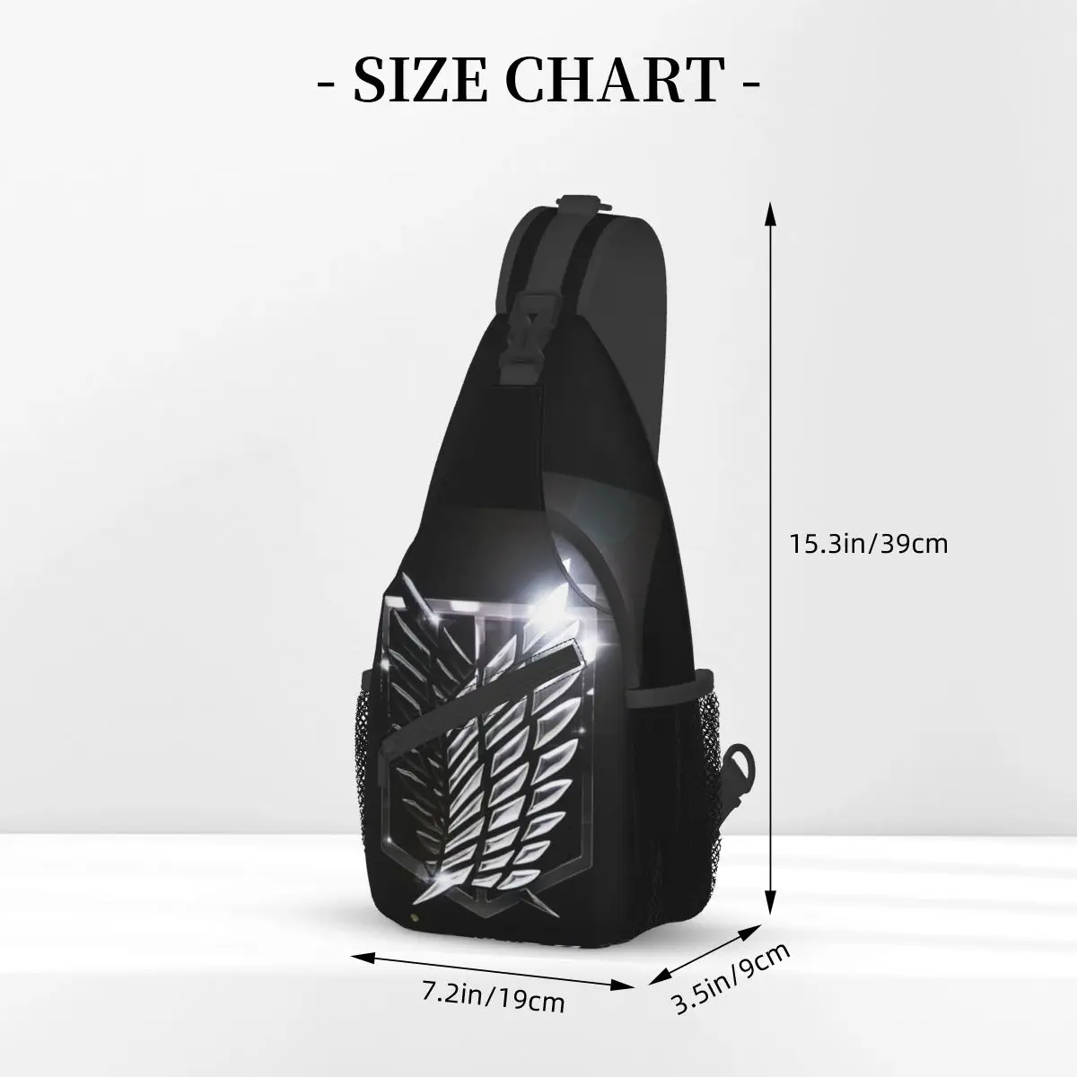 Attack On Titan Sling Bags Peito Crossbody Shoulder Sling Mochila Outdoor Sports Daypacks Survey Corps Shine Logo Homens Mulheres Bag