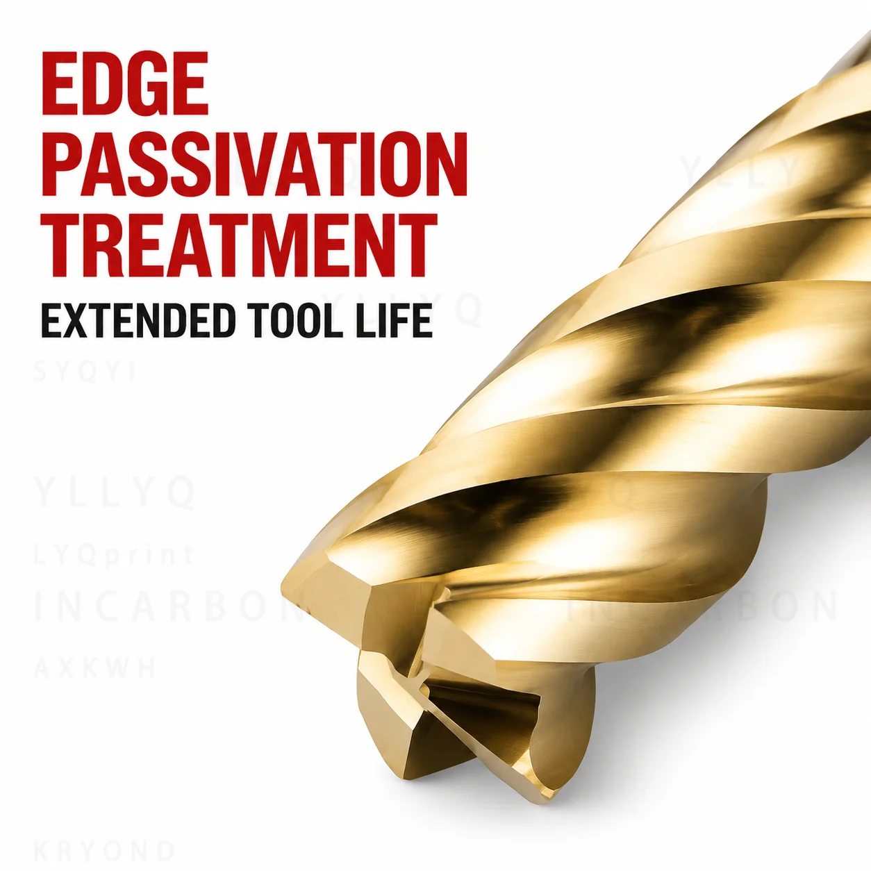 HRC68 4 Flute U Groove Carbide End Mill Extended Length Flat Milling Cutter for Titanium Alloy Steel CNC Cutting Tool