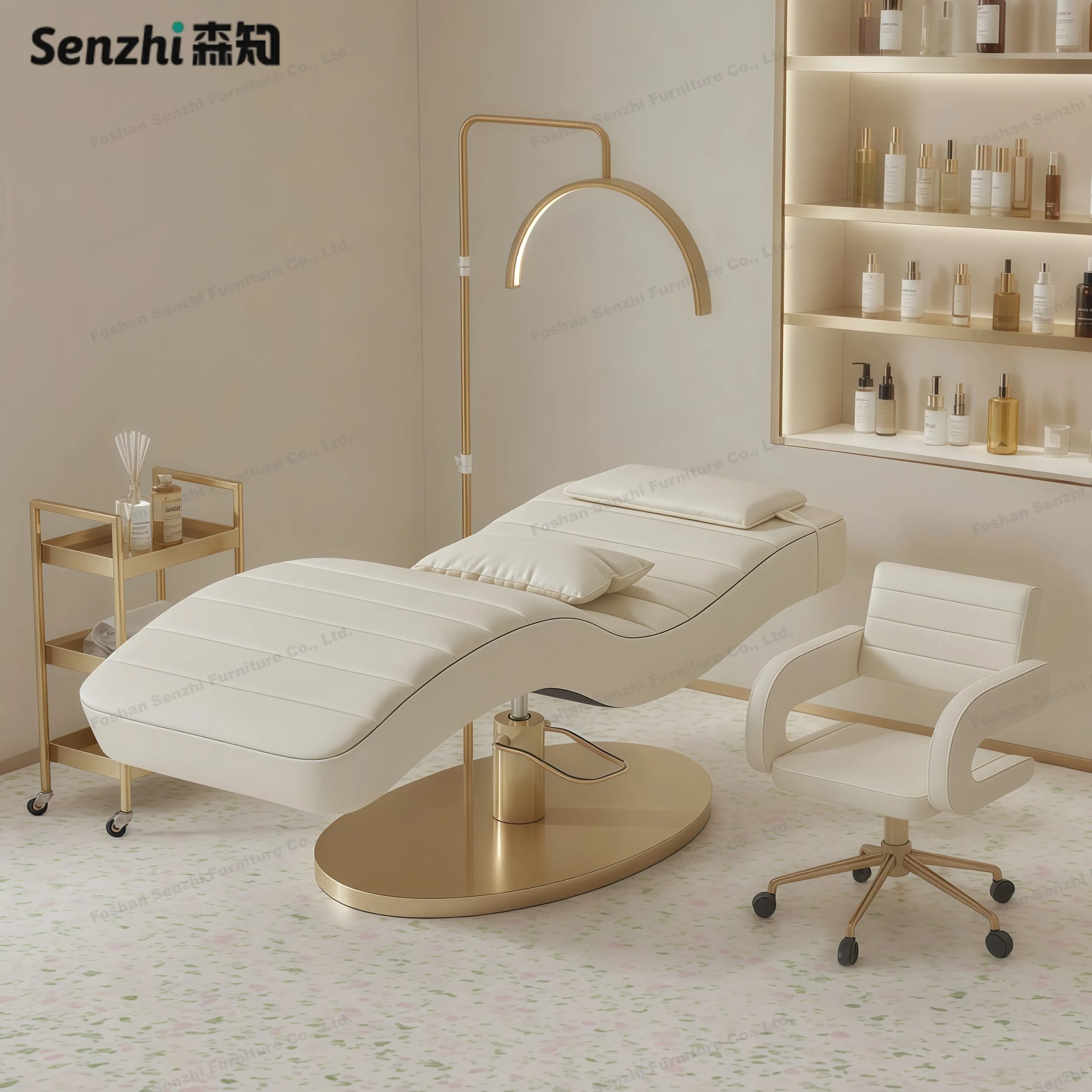 سرير رموش معدني جديد سرير رموش منحنية Para Lashista Camillas Para Pestaas Cama De Pestaas وردي