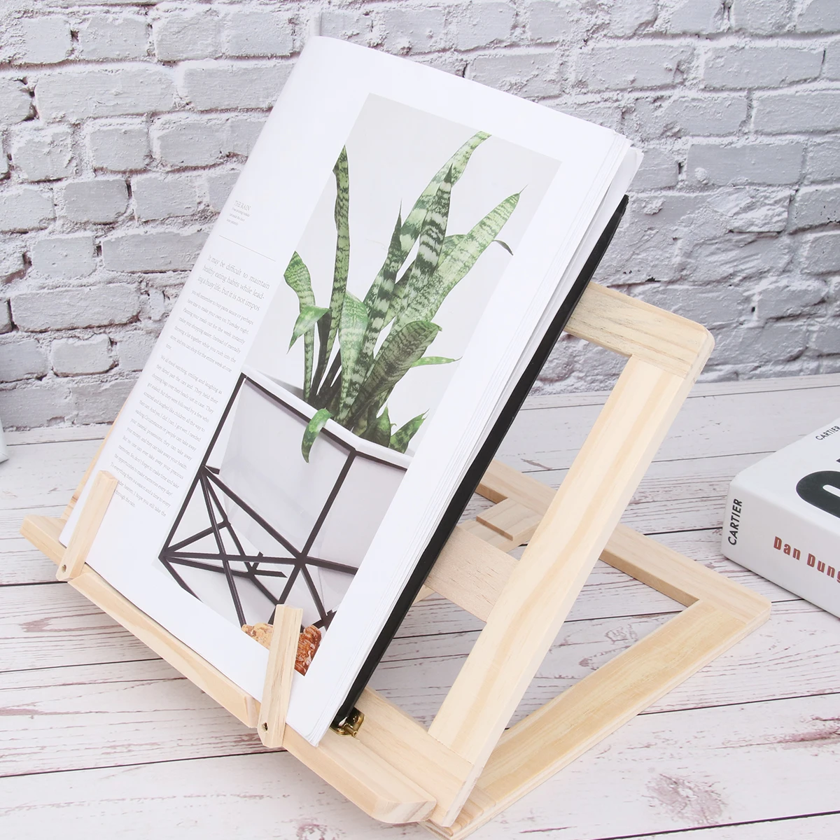 

Wooden Reading Rack Bookshelf Tablet Support Music Stand Customizable Angles Portable Smooth Safe Prevent Myopia Holders