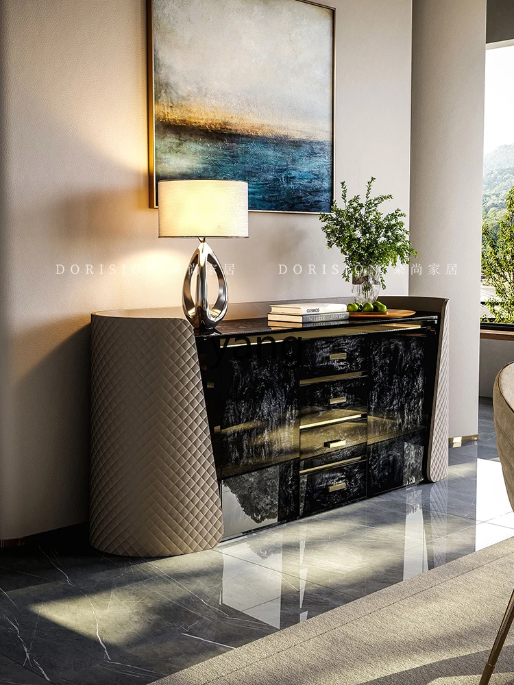 LTT， modern light luxury dining side cabinet living room home partition decorative locker Italian minimalist porch cabinet