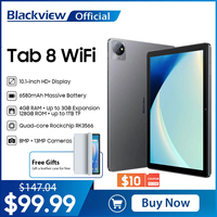 Blackview Tab 8 WiFi Android 12 Tablet 7GB 128GB 10.1'' HD+ Display, 6580mAh 2.4G/5G WiFi 6,13MP Rear Cameras
