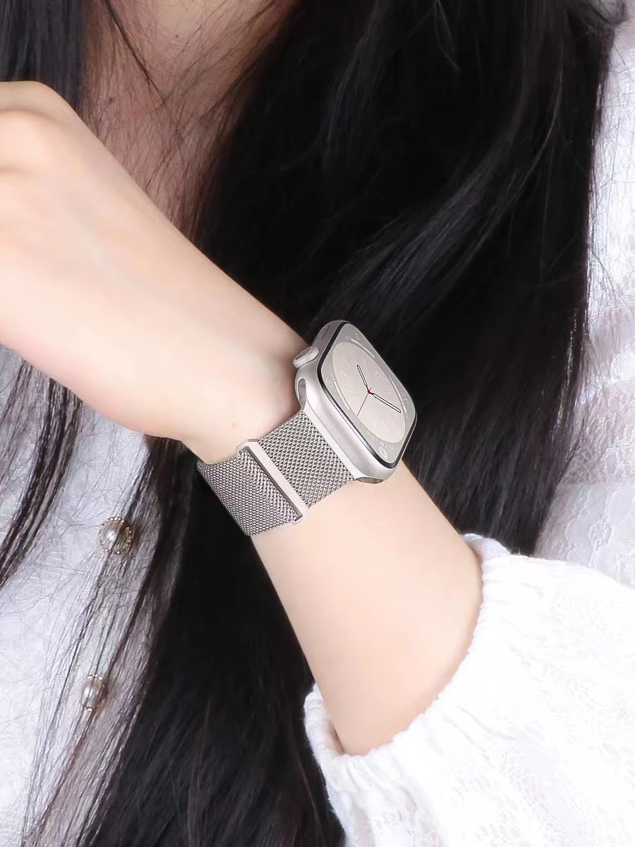 Cinturino milanese per Apple watch 10 42mm 46mm 9 8 7 41mm 45mm Ultra 49mm cinturino traspirante da donna per iWatch 6543SE 44mm 40mm