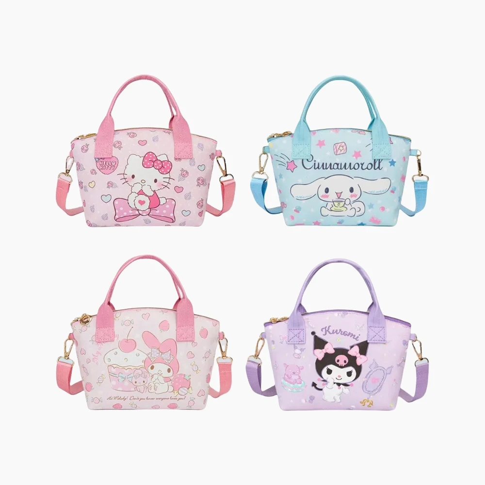 

Fashion Cute Cartoon Melody Kuromi Shoulder Crossbody Bag Hello Kitty Large Capacity Handbag Makeup Bag Girl Woman Birthday Gift