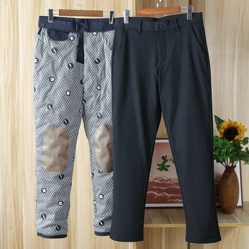 

Новинка, зимние мужские брюки с гусиным пухом, Высококачественная верхняя одежда, Холодостойкие повседневные пуховые брюки, новинка, зимние Утепленные прямые брюки