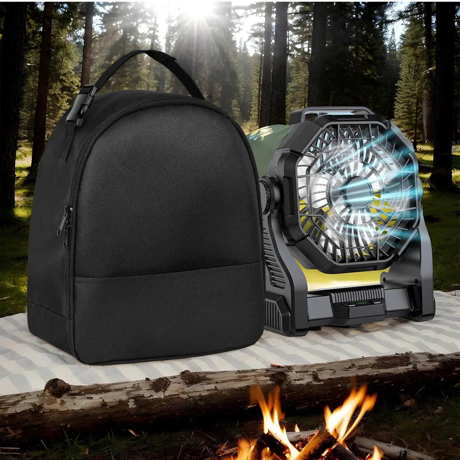 

Small Tool Pouch Anti-Drop Cooling Fan Storage Case Electronics Protective Case fan Storage Bag & Cutlery carrying bag
