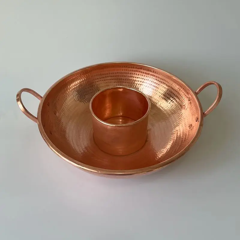 

Pure Copper Hot Pot Seperate Handmade Thick Home Restaurant Use