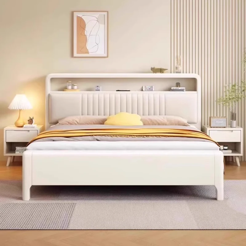 

Nordic Upholstered Bed Unique Modern Princess Queen Bed Bedroom Lounge Storage Muebles Para Dormitorio House Accessories