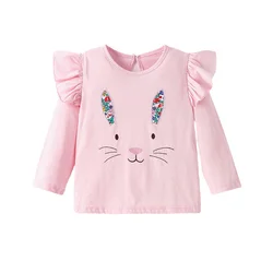 Jumping Meters 2-7T Animals Long Sleeve Children's Girls T Shirts Kids Autumn Spring Baby Boys Clothes Fashion Toddler Shirts