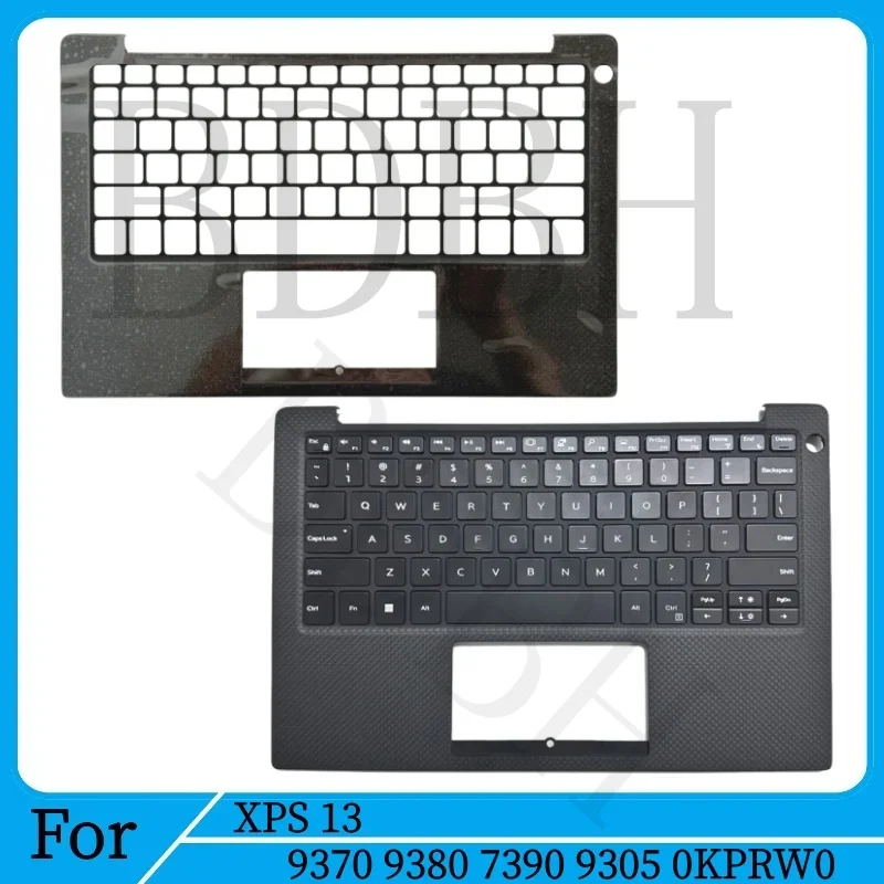 New For XPS 13 9370 9380 7390 9305 Laptop Upper Case Palmrest Cover C Shell With Keyboard KPRW0 0KPRW0
