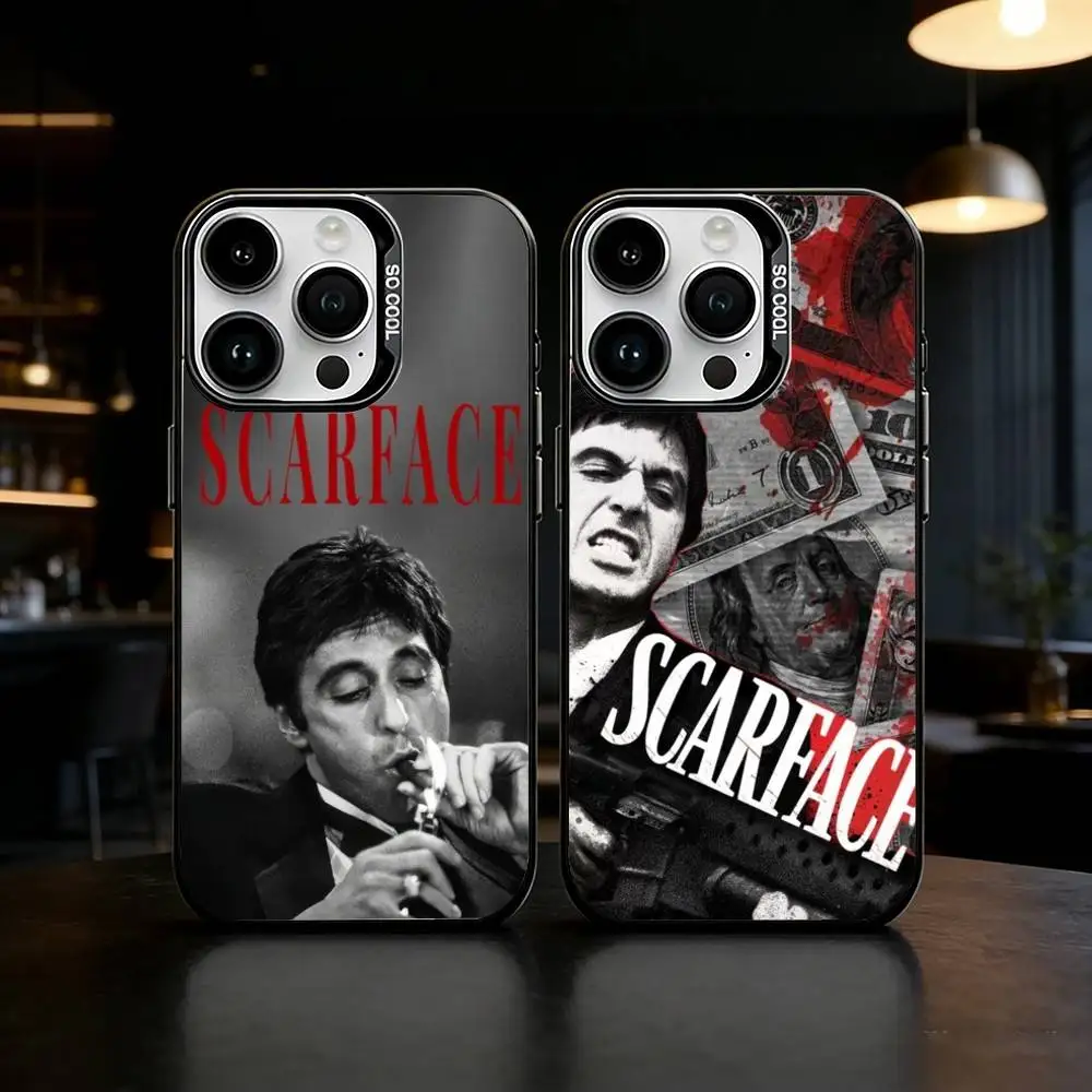 

S-Scarface 1983 Film Phone Case Color Silver Shell For IPhone 17 16 15 14 13 12 11 Pro Max Plus