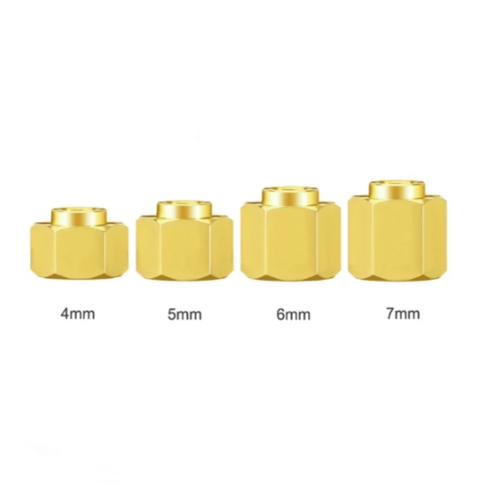 النحاس 7 مللي متر عجلة عرافة محور تمديدات محول 4/5/6/7 مللي متر ل TRX4M برونكو المدافع 1/18 RC الزاحف نموذج سيارة ترقية أجزاء #1